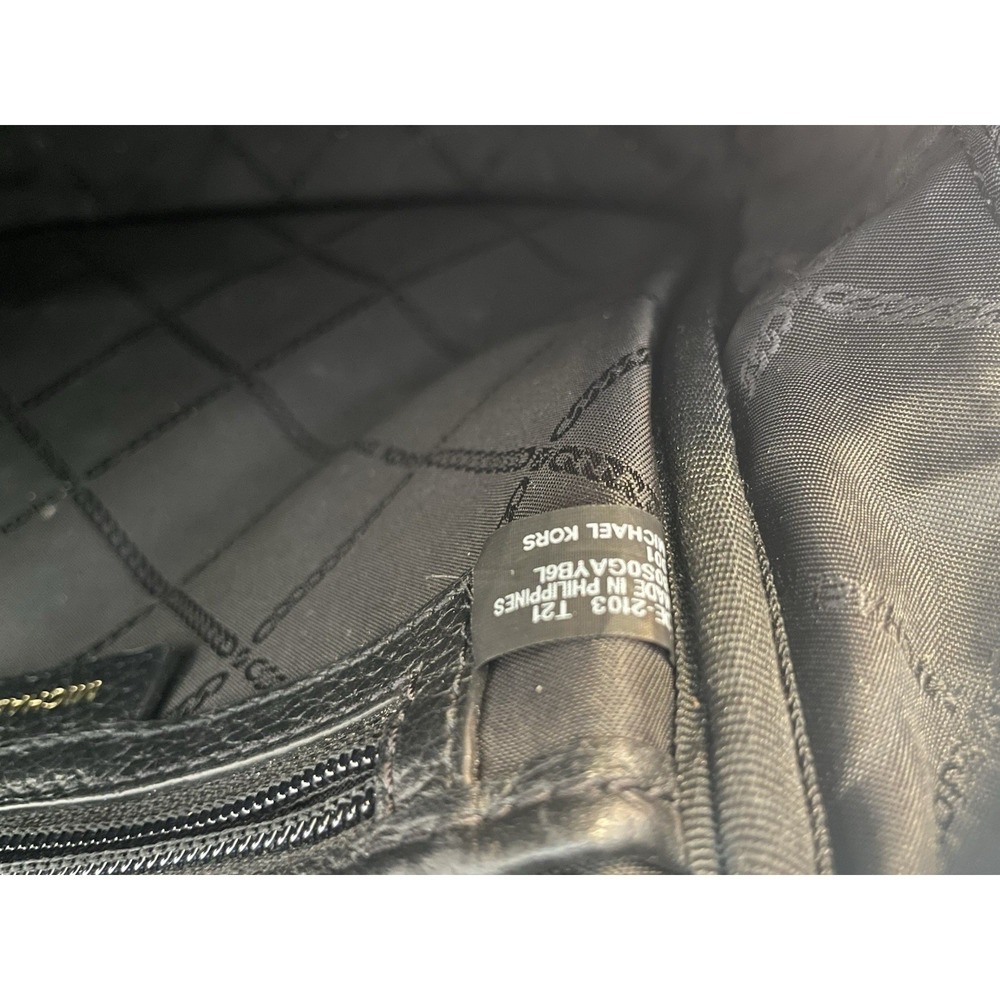 Michael Kors pebbled leather Abbey Backpack Leather Logo - Picture 10 of 13